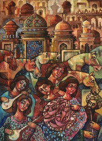 Mohsen Keiany, 29 x 39 Inch, Oil on Canvas, Figurative Painting, AC-MSK-011